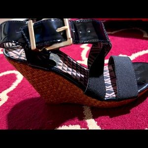 Shoe size 7 by Jessica Simpson, Color Black & Brown,  Heel size 4 inch.